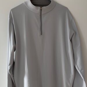 Peter Millar Gray Zip Up Sweater